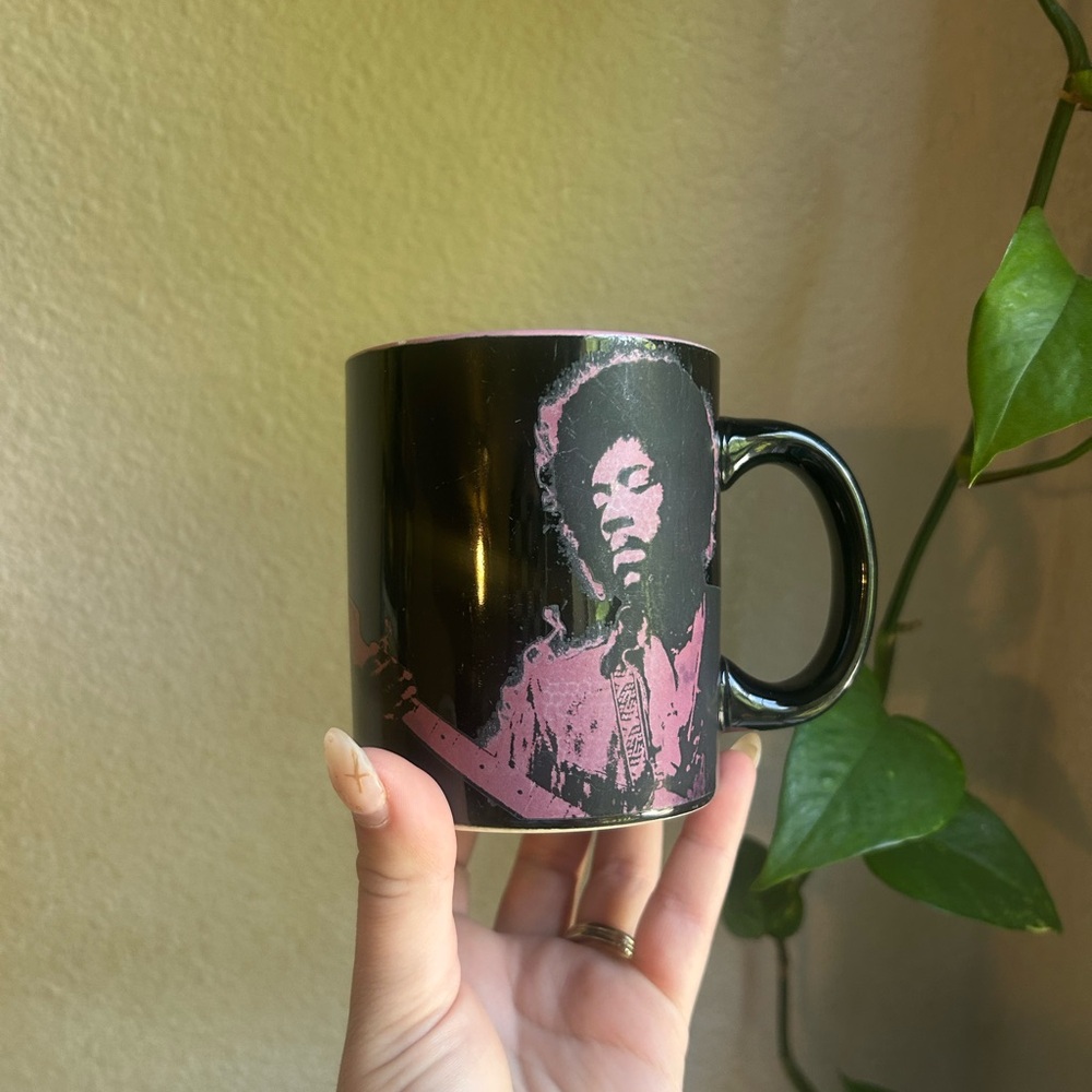 Black and purple Jimi Hendrix mug